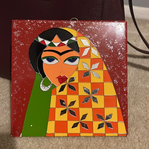 Ceramic Wall Art Princess with Mirrors 6x6 Square - Picture 2 of 6